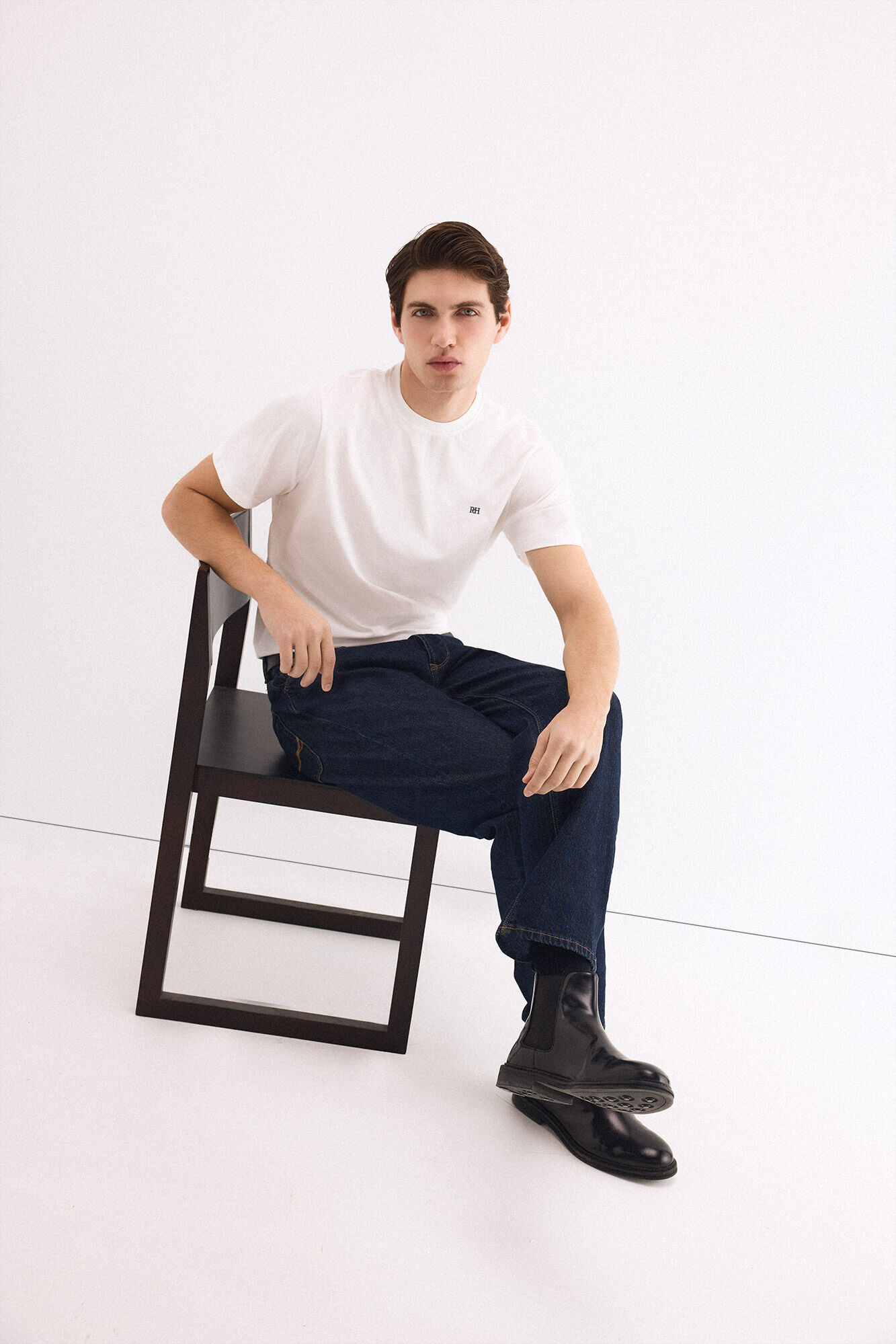 Pedro del Hierro Camiseta b&aacute;sica logo Blanco
