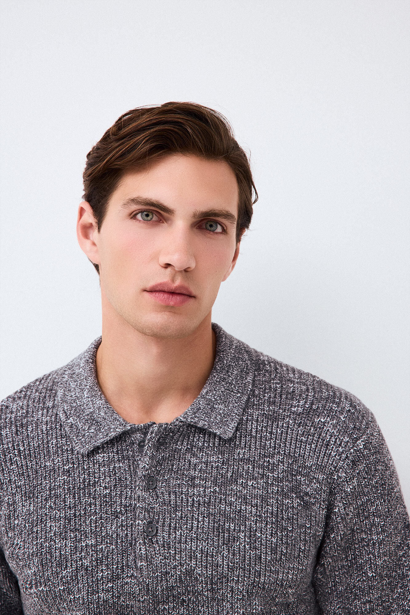 Pedro del Hierro Cotton knit polo neck jumper