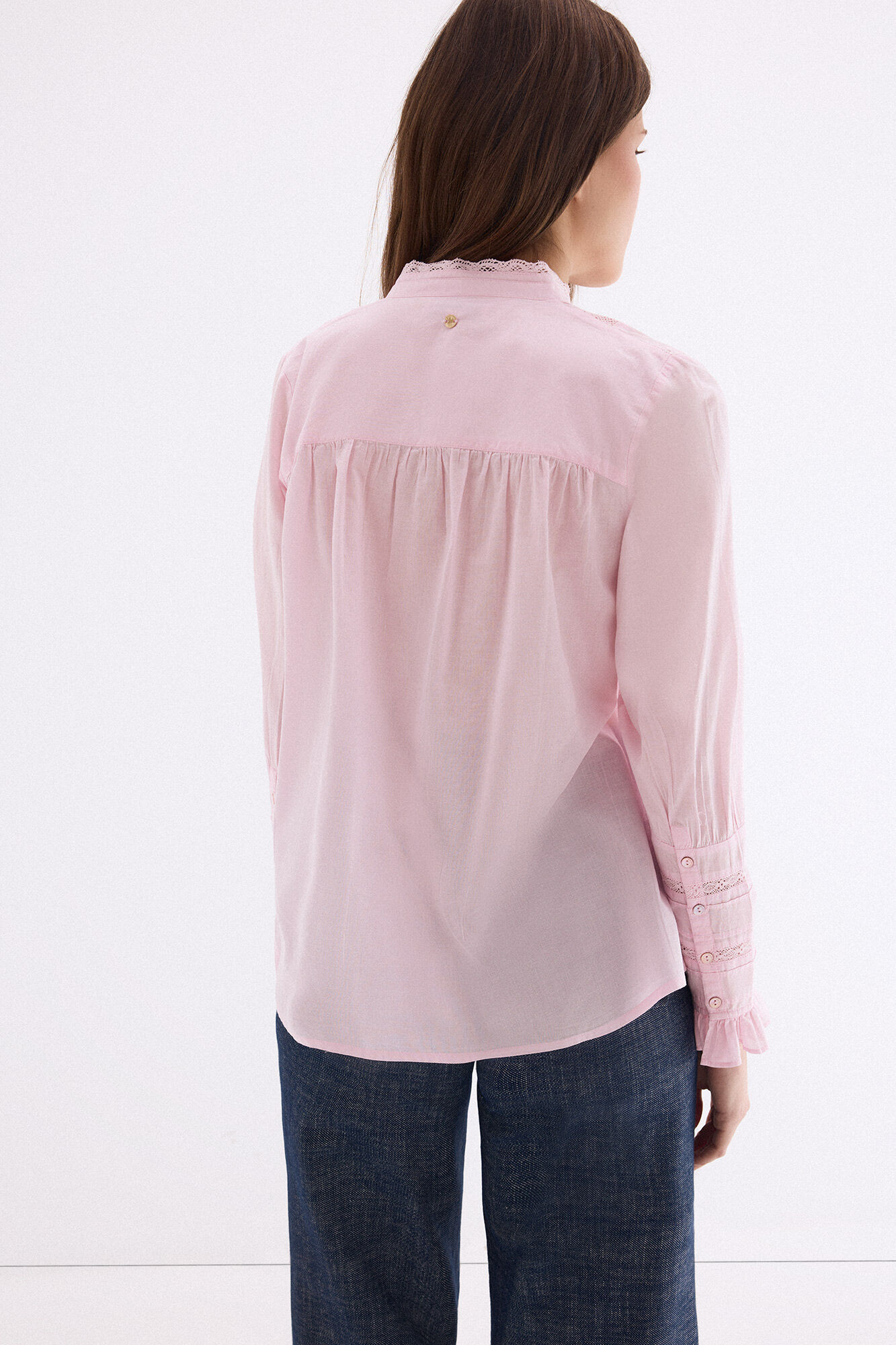 Pedro del Hierro Plain romantic blouse Pink