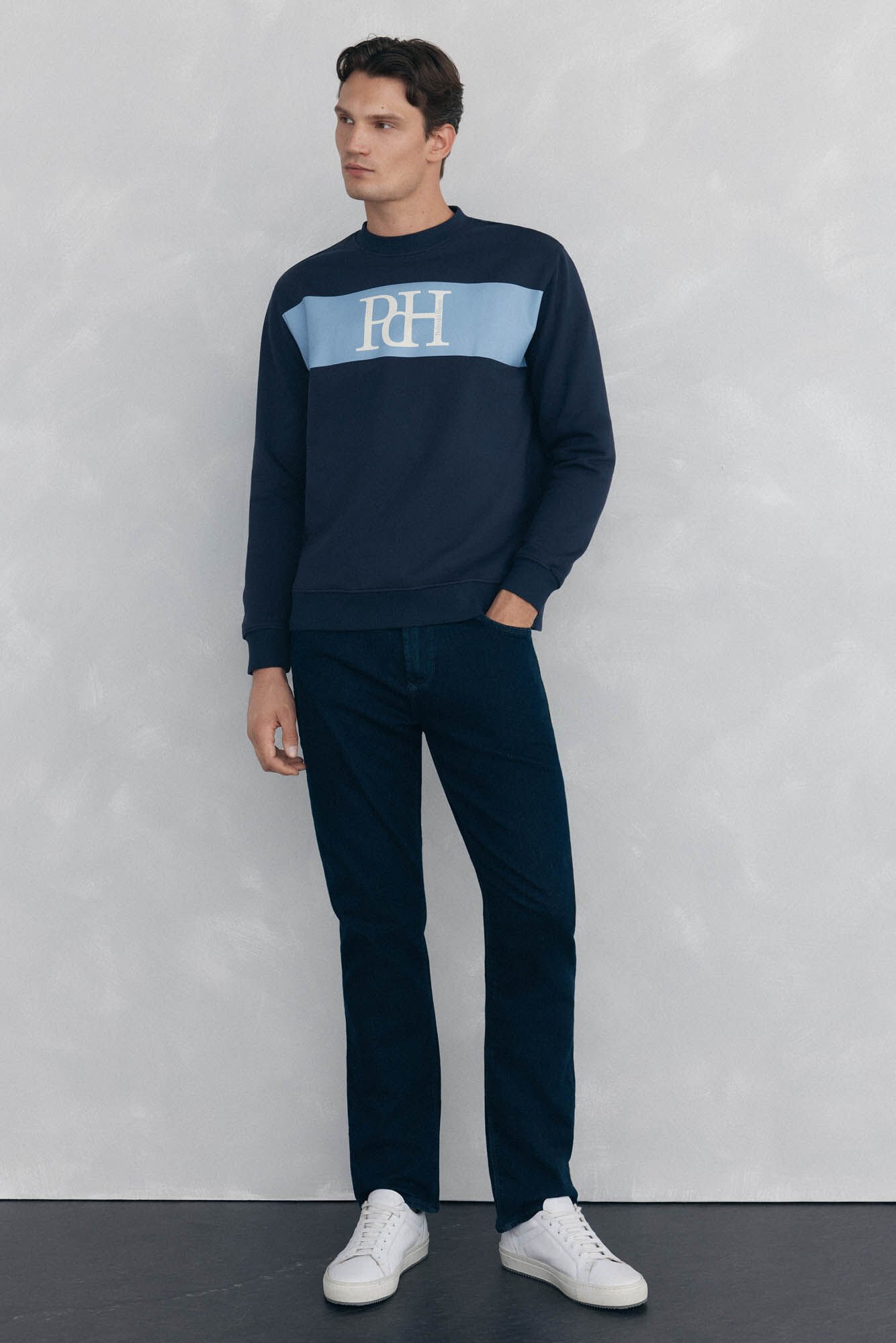 Pedro del Hierro Logo sweatshirt Blue