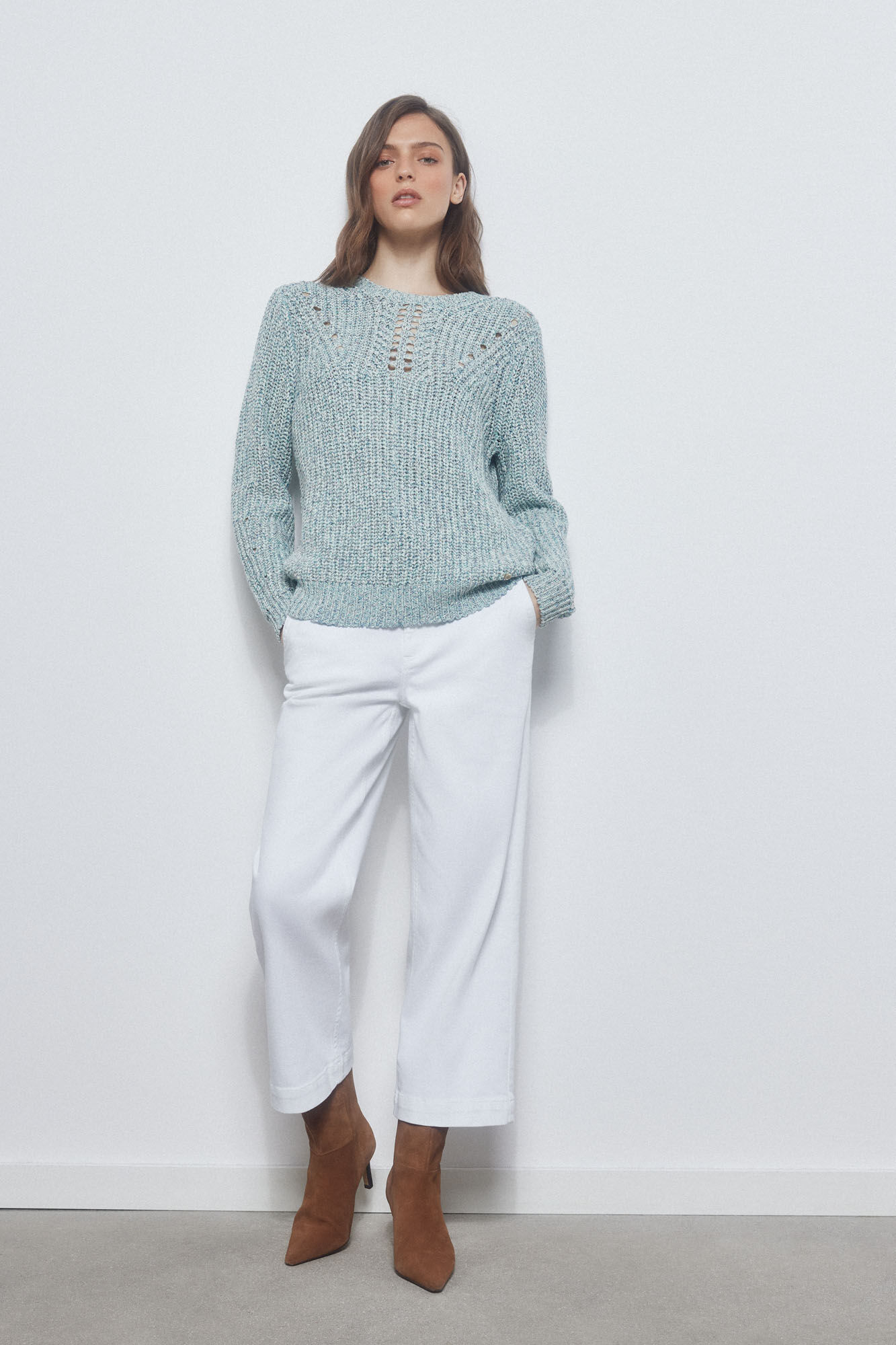 Pedro del Hierro Jersey cinta bicolor Verde