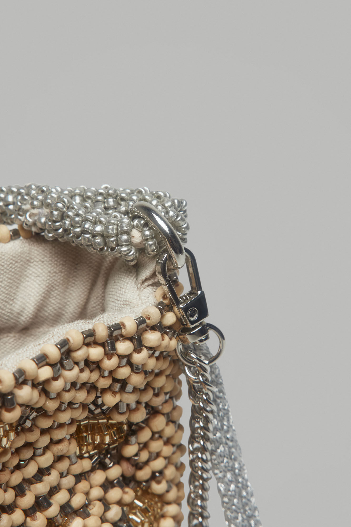 Pedro del Hierro Metal mini floral bag Grey