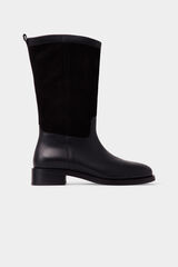 Pedro del Hierro Leather high boot Black