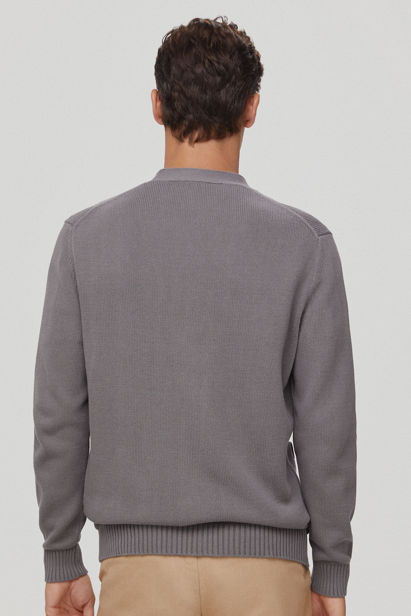 Pedro del Hierro C&aacute;rdigan punto algod&oacute;n Gris