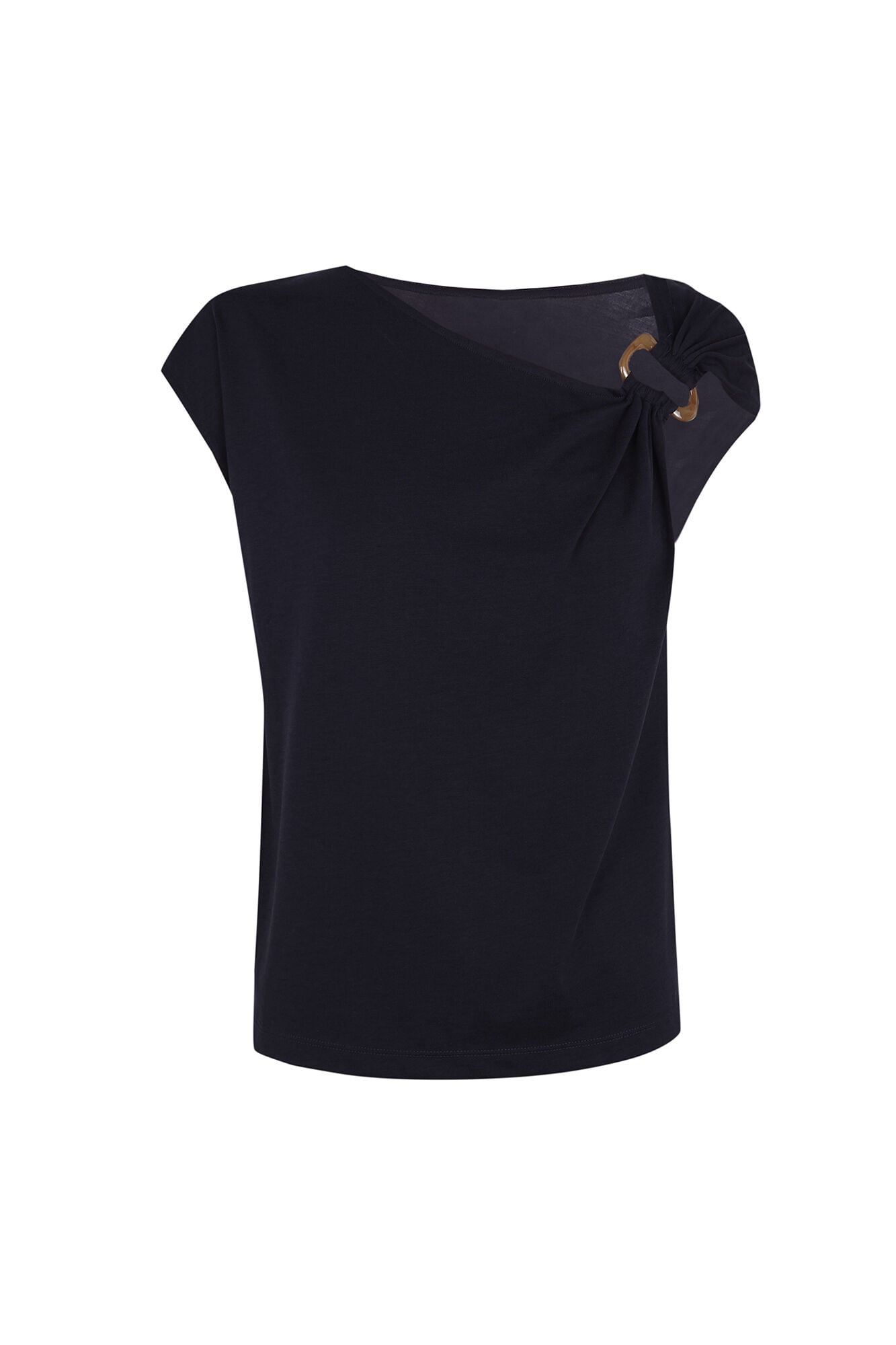 Pedro del Hierro Sleeveless draped T-shirt with buckle detail Blue