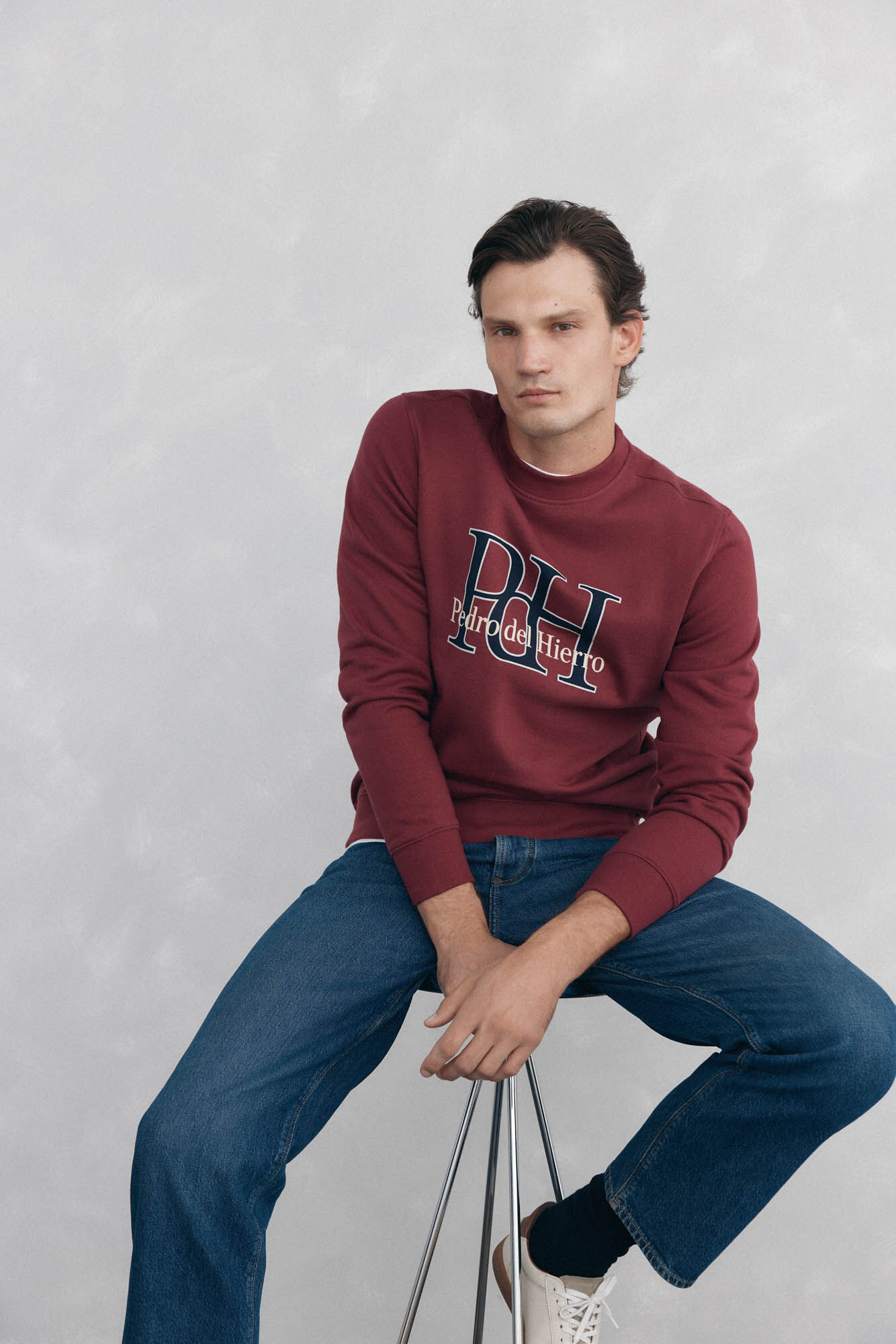 Pedro del Hierro Sweatshirt logo crew neck