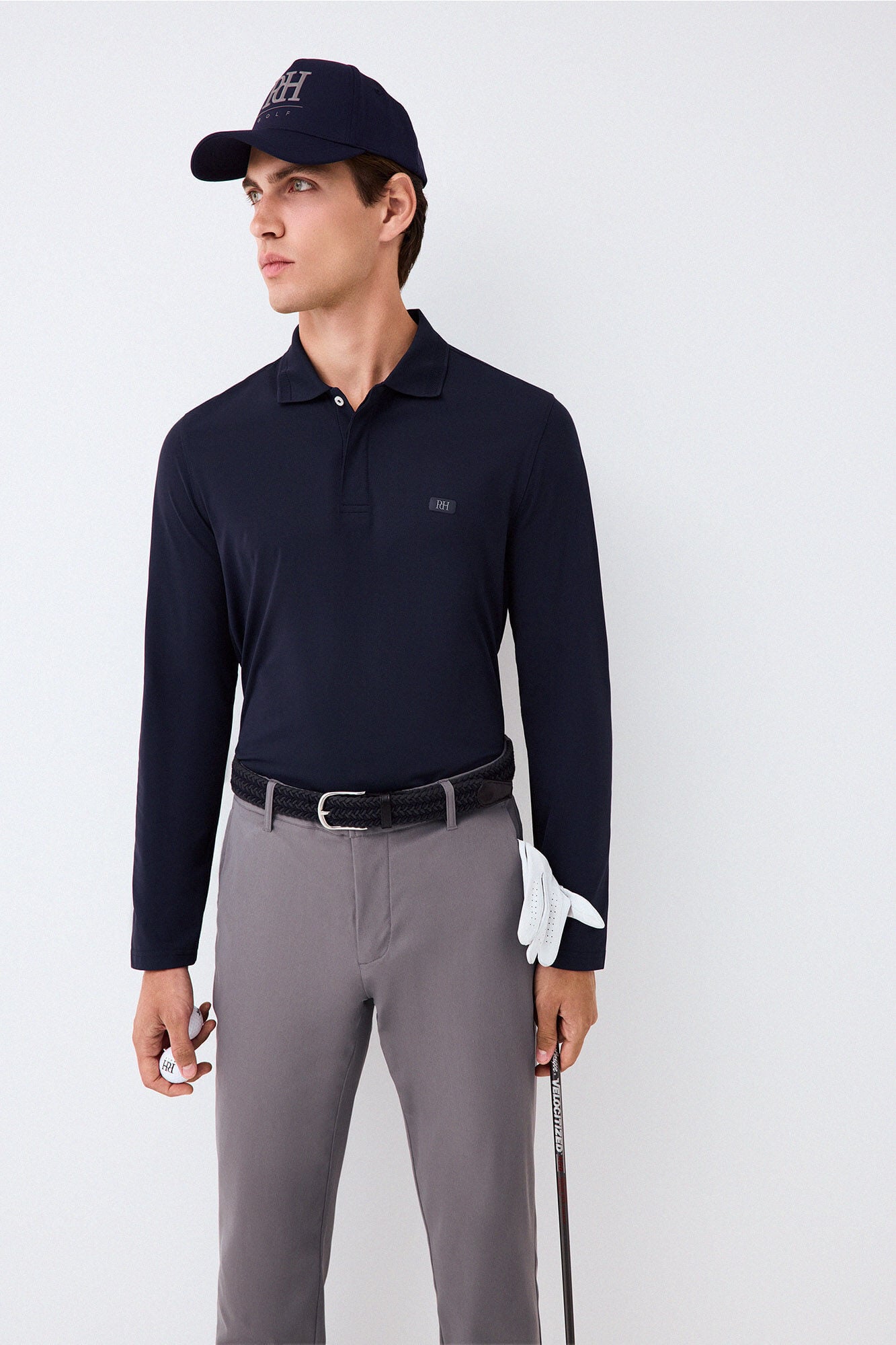 Pedro del Hierro Long sleeve technical golf polo shirt