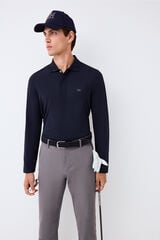 Pedro del Hierro Long sleeve technical golf polo shirt Blue