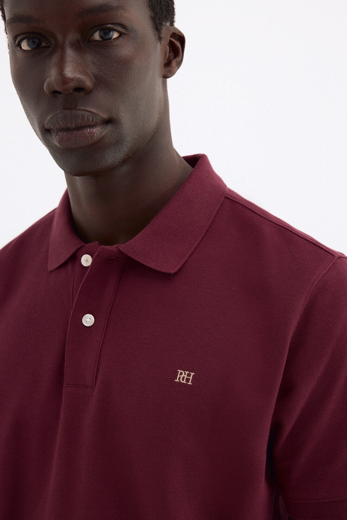 Pedro del Hierro Basic piqu&eacute; polo shirt Burgundy