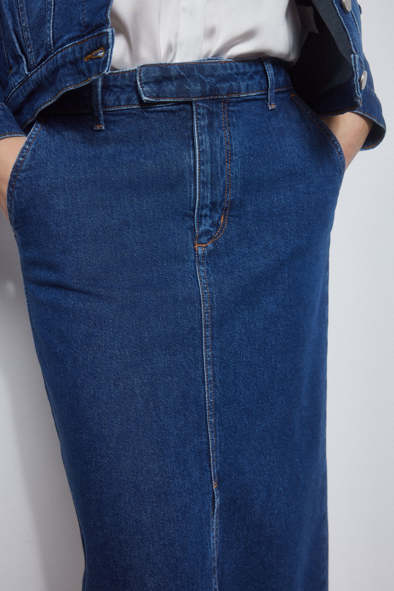 Pedro del Hierro Denim skirt Blue