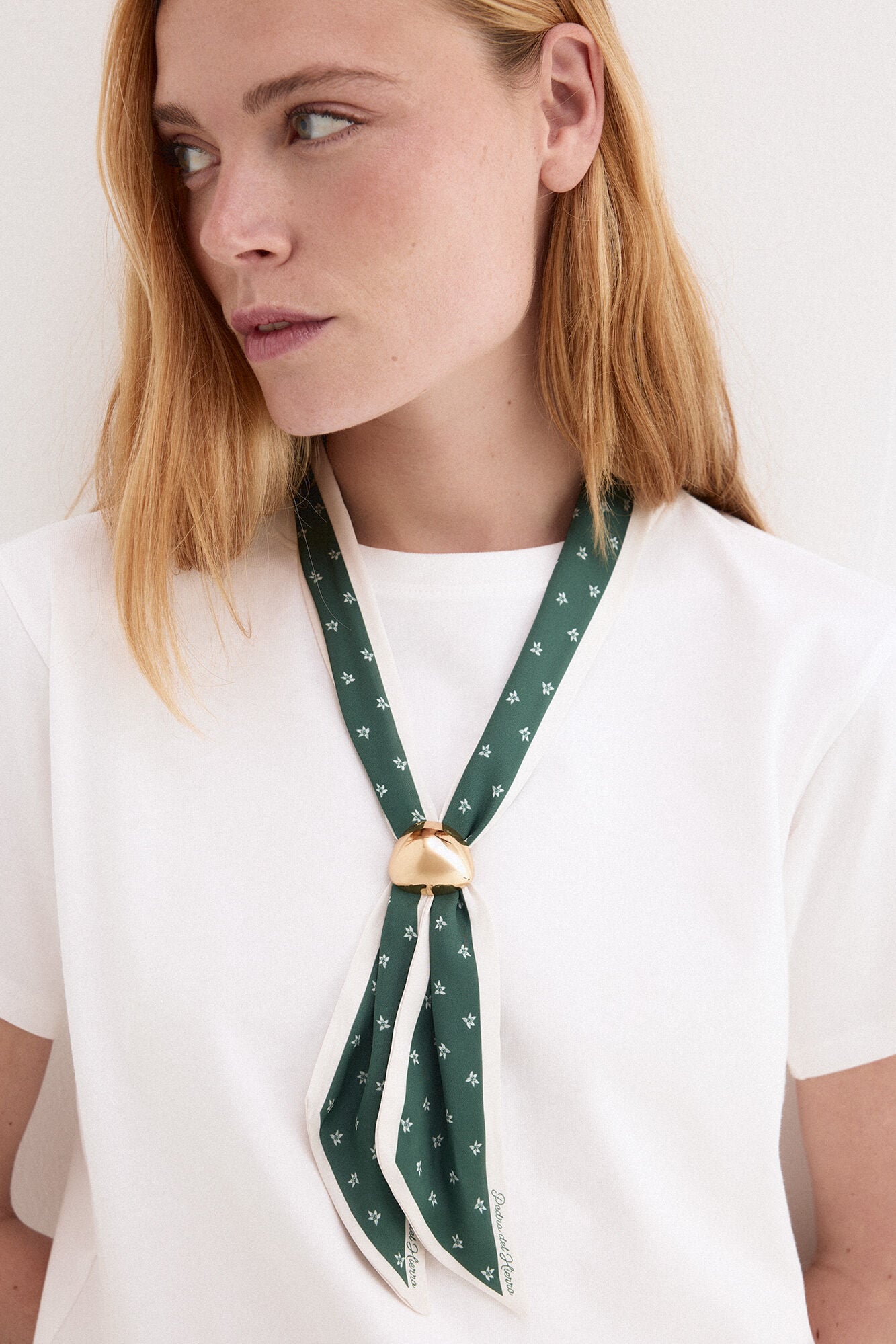 Pedro del Hierro Scarf T-shirt White