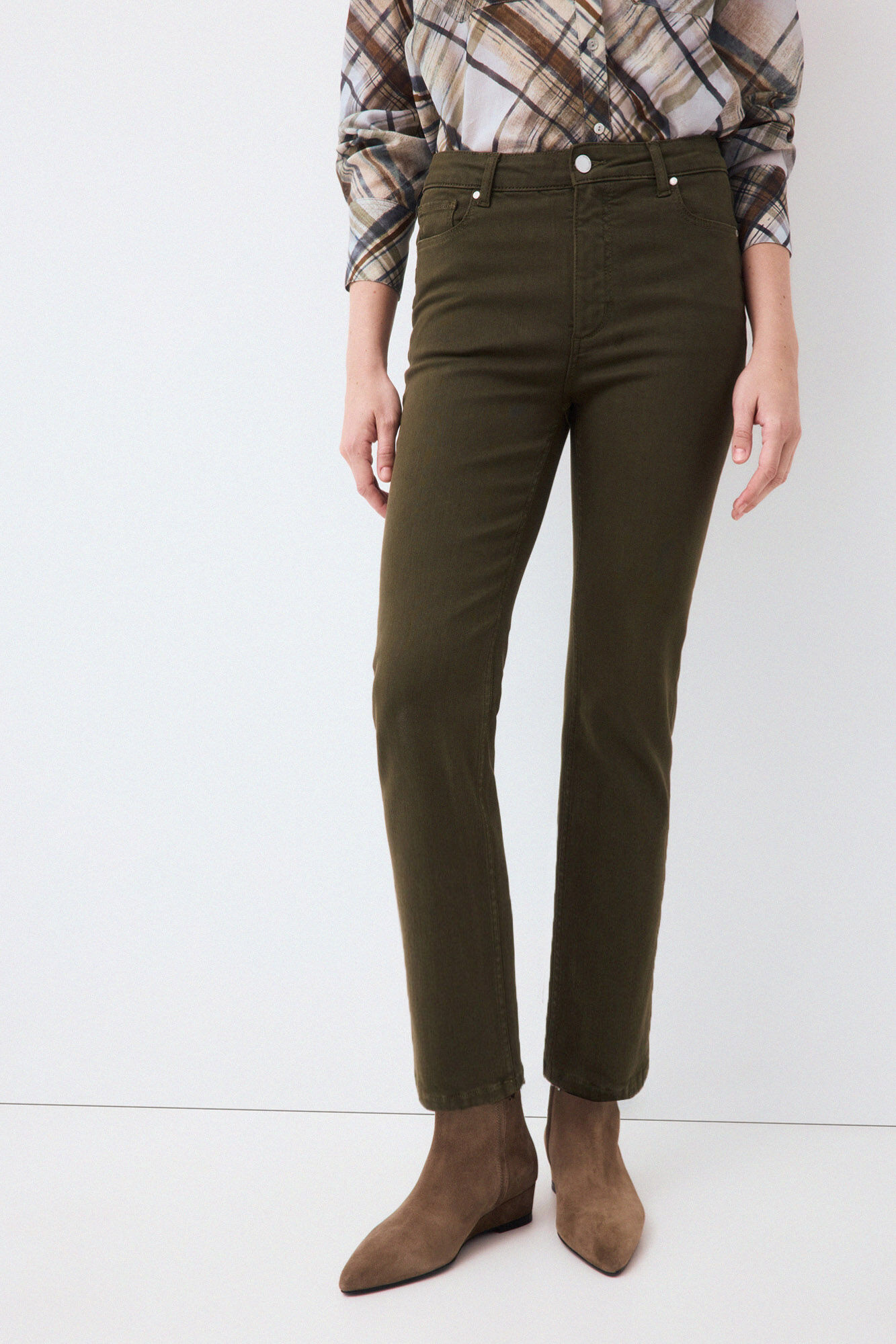 Pedro del Hierro Push up straight basic jeans Green