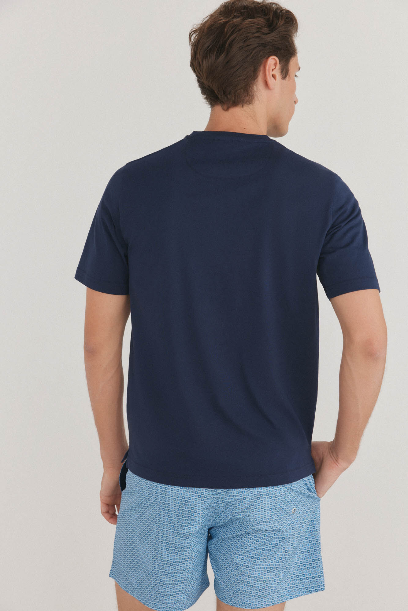 Pedro del Hierro Basic T-shirt Blue