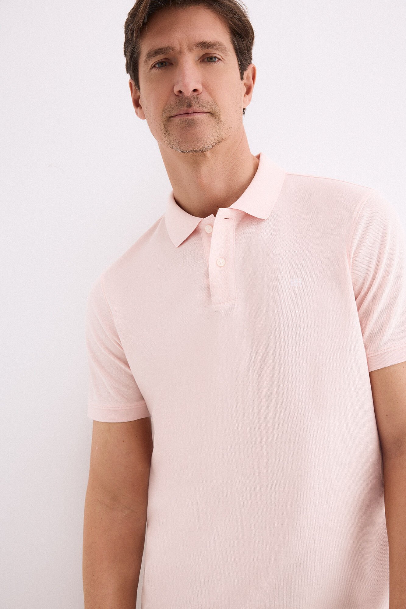 Pedro del Hierro Basic piqu&eacute; polo shirt Pink