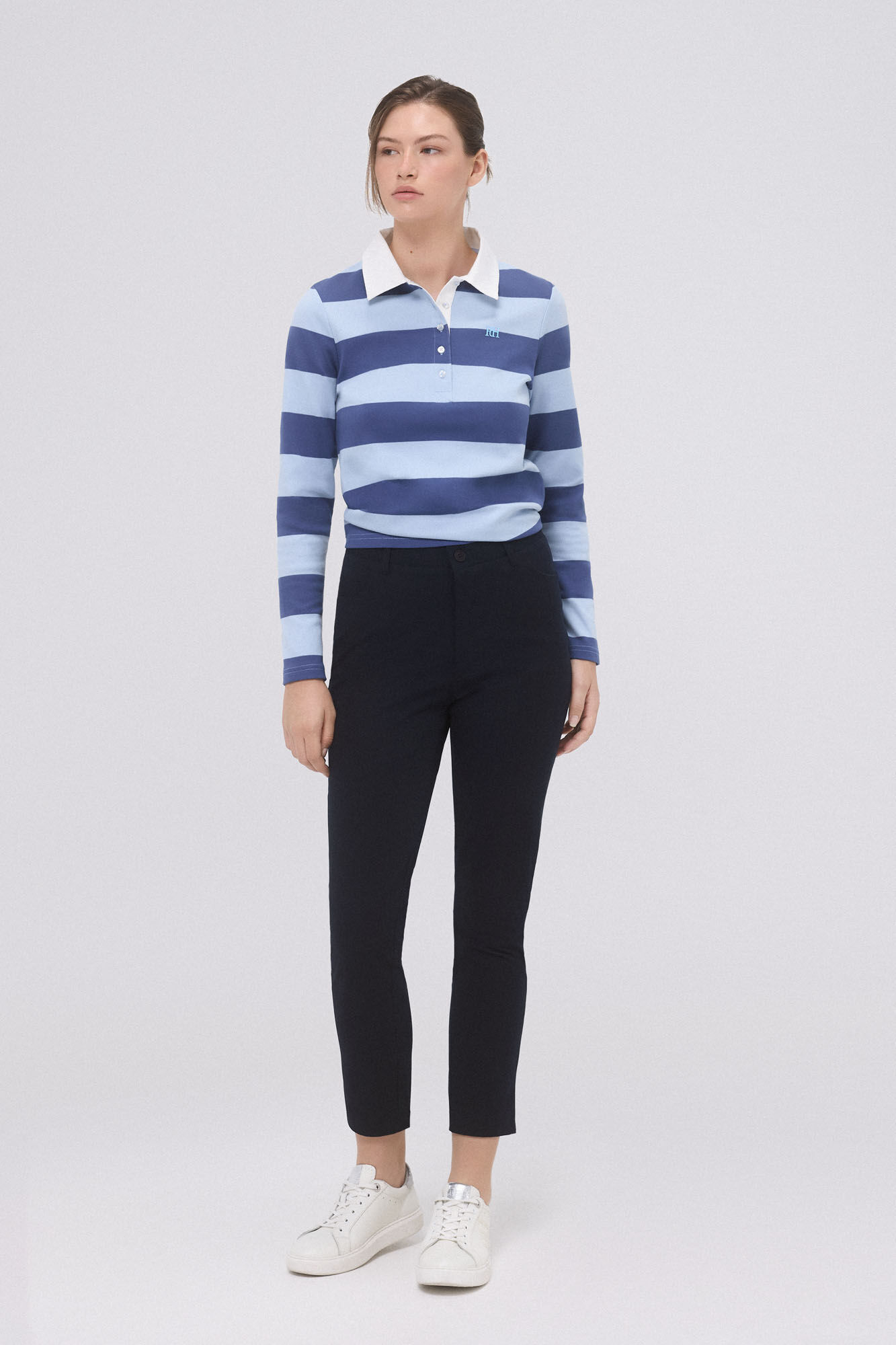 Pedro del Hierro Long sleeve golf polo Blue