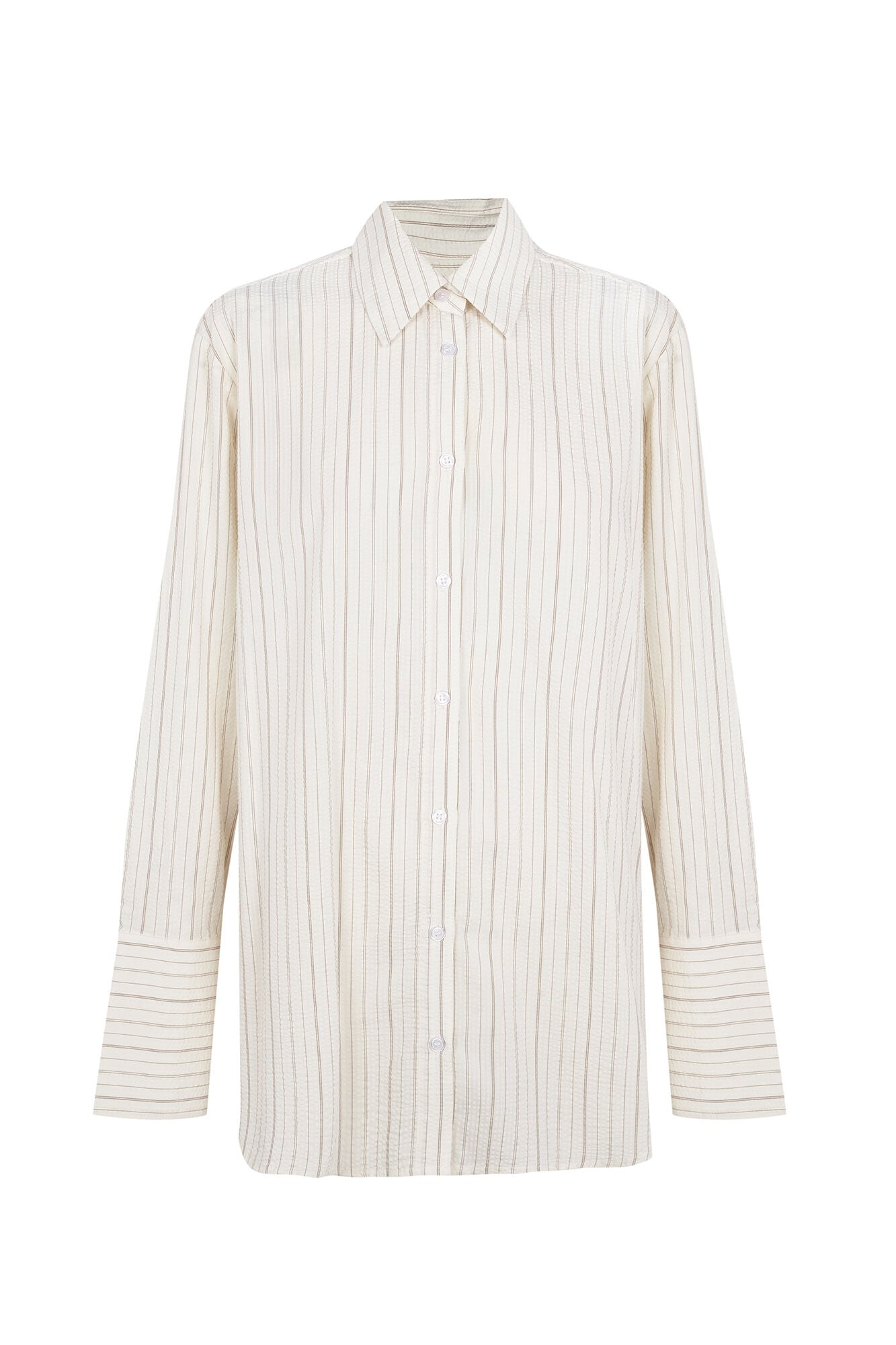 Pedro del Hierro Striped loose shirt Ecru