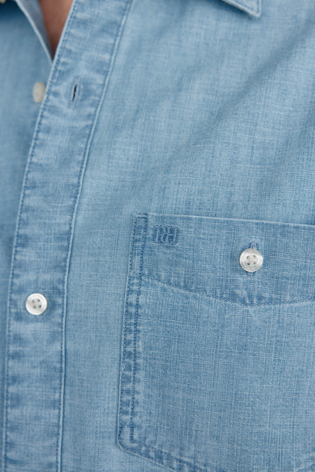 Pedro del Hierro Chambray shirt Blue