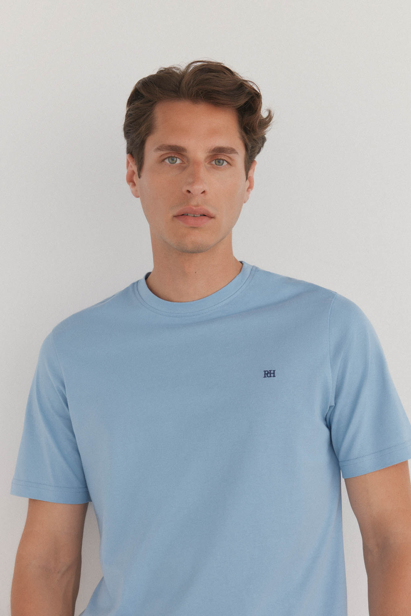 Pedro del Hierro Basic T-shirt Blue
