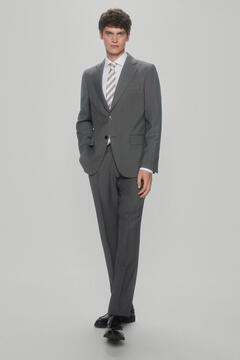 Pedro del Hierro Blue tailored fit trousers Grey