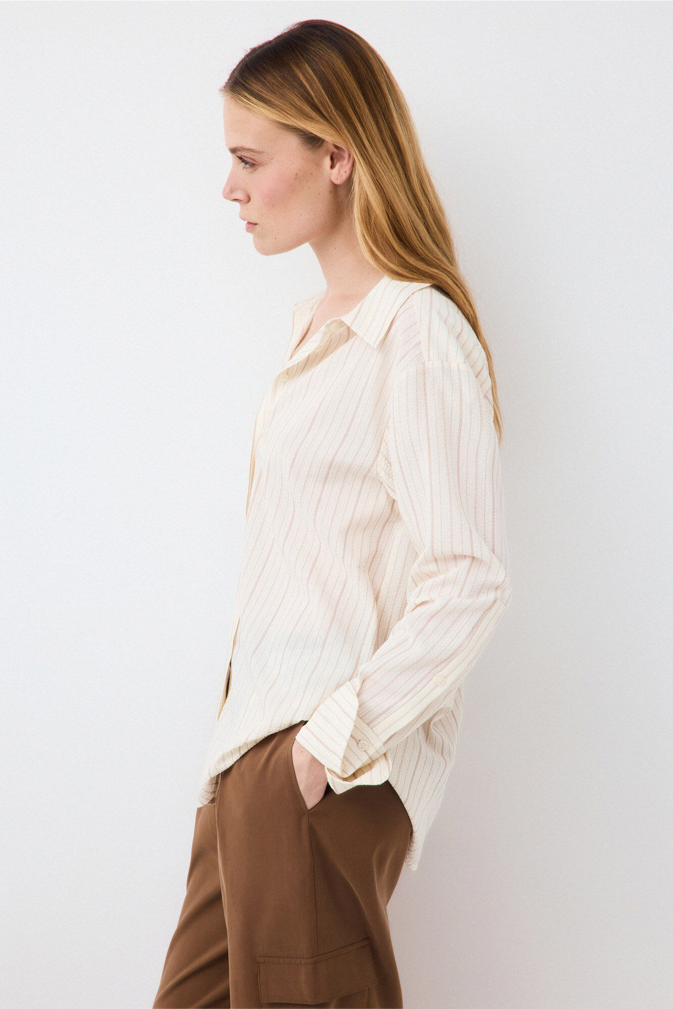 Pedro del Hierro Striped loose shirt