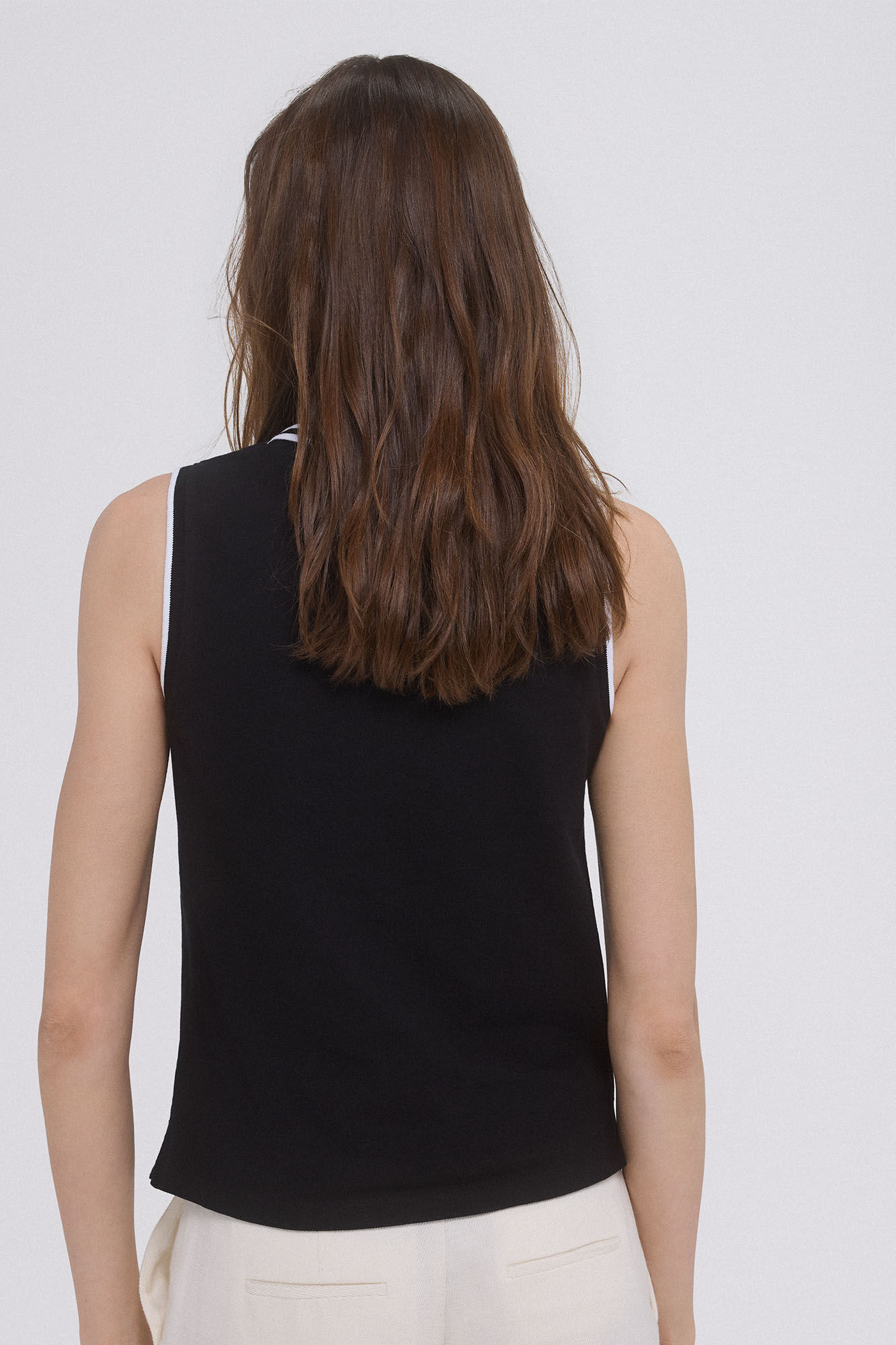 Pedro del Hierro Sleeveless polo shirt Black