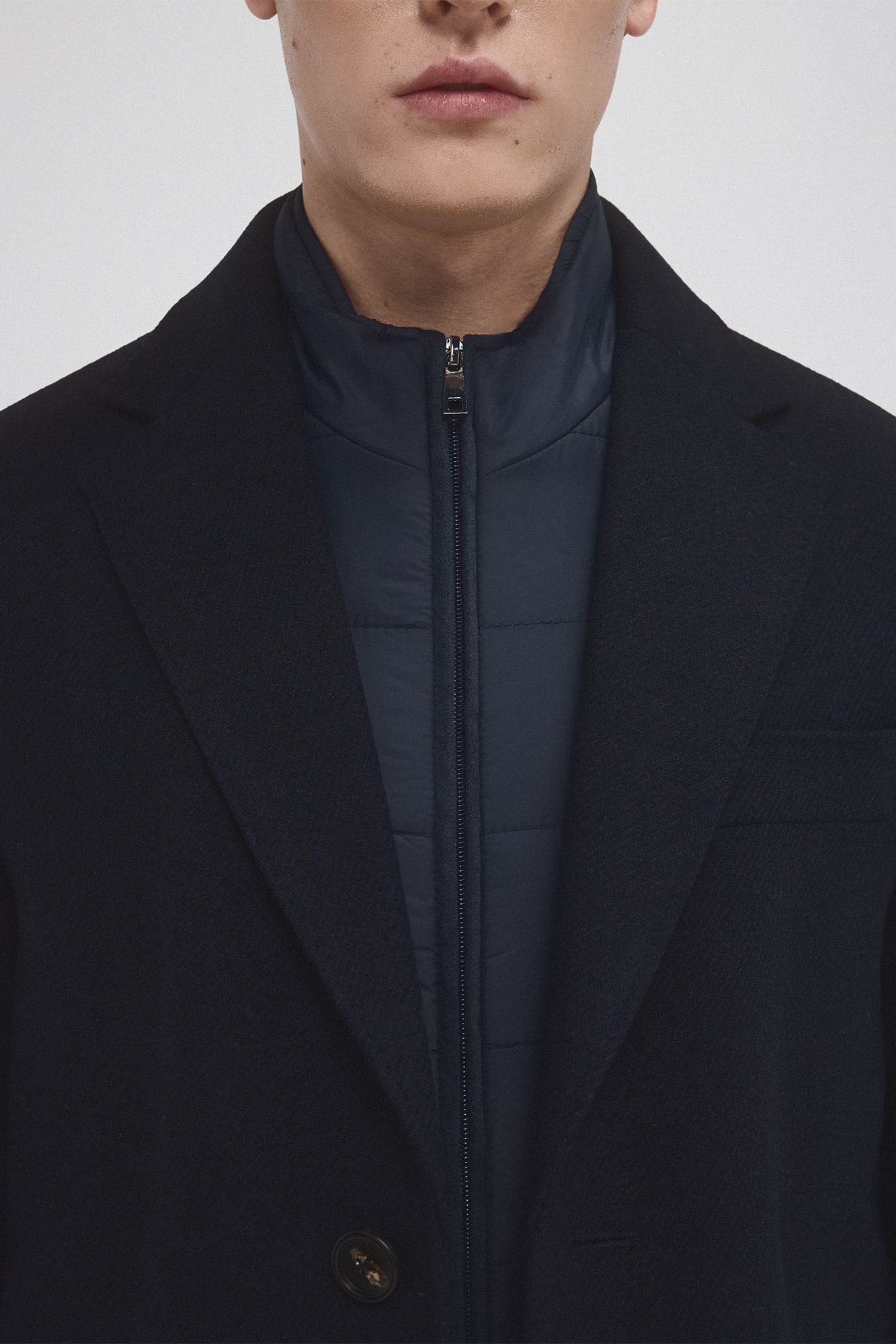 Pedro del Hierro Coat with removable lining Blue