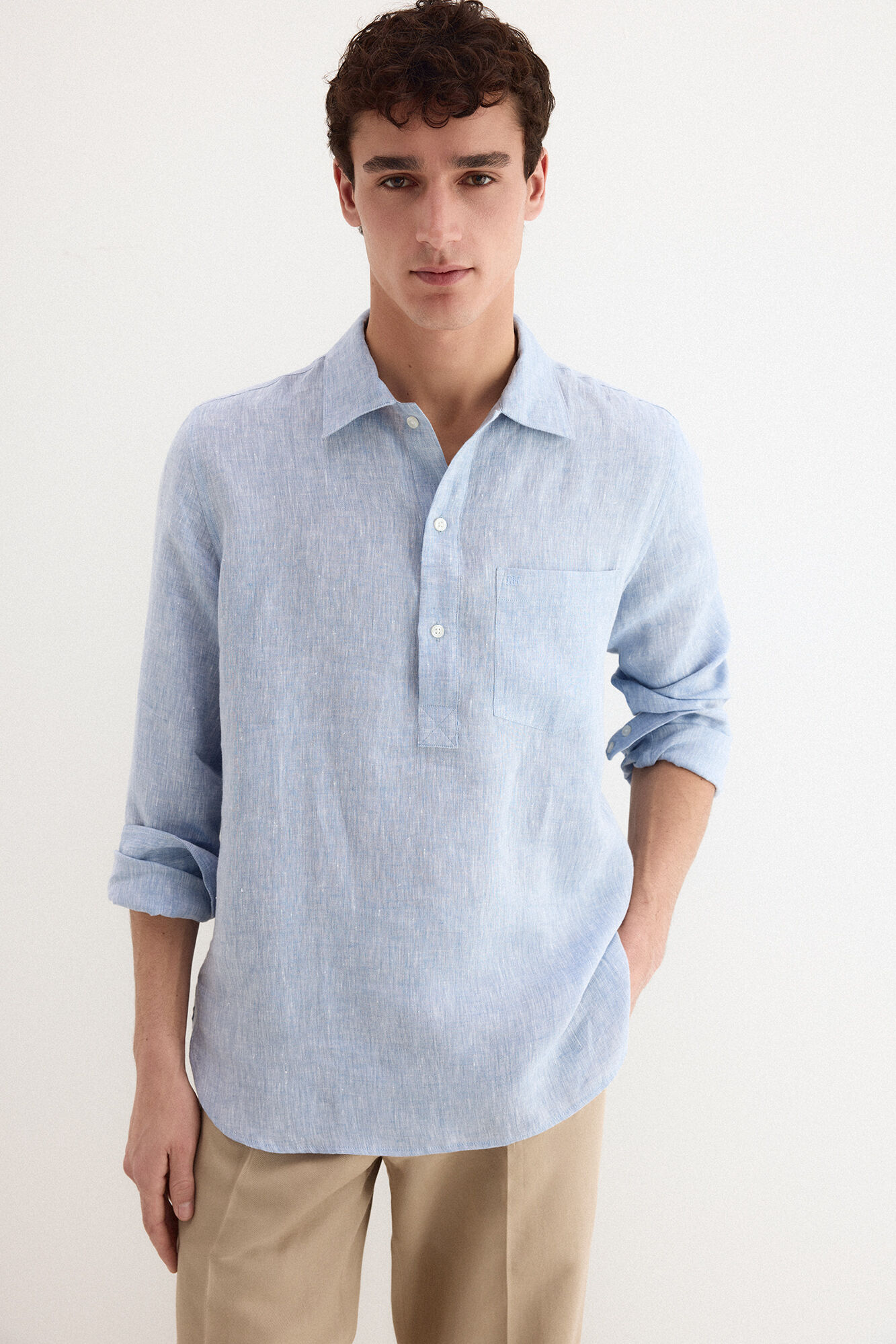 Pedro del Hierro Plain linen T-shirt