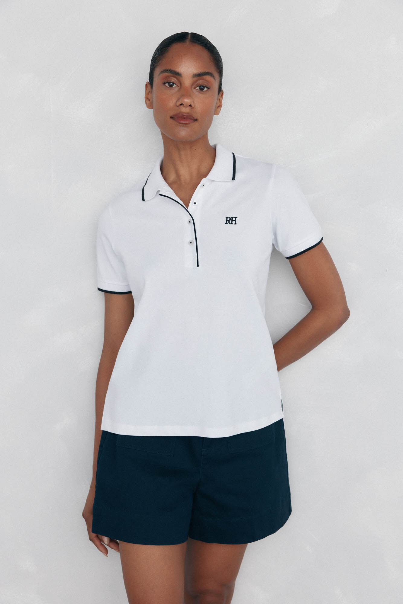 Pedro del Hierro Contrast short sleeve polo shirt