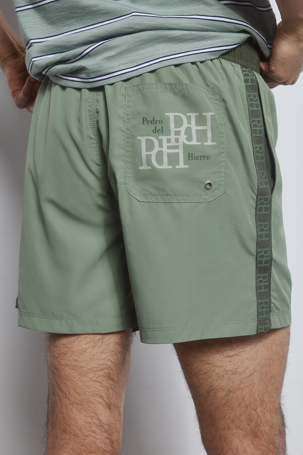 Pedro del Hierro Plain PdH logo swim shorts  Green