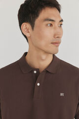 Pedro del Hierro Basic regular piqué polo shirt Brown