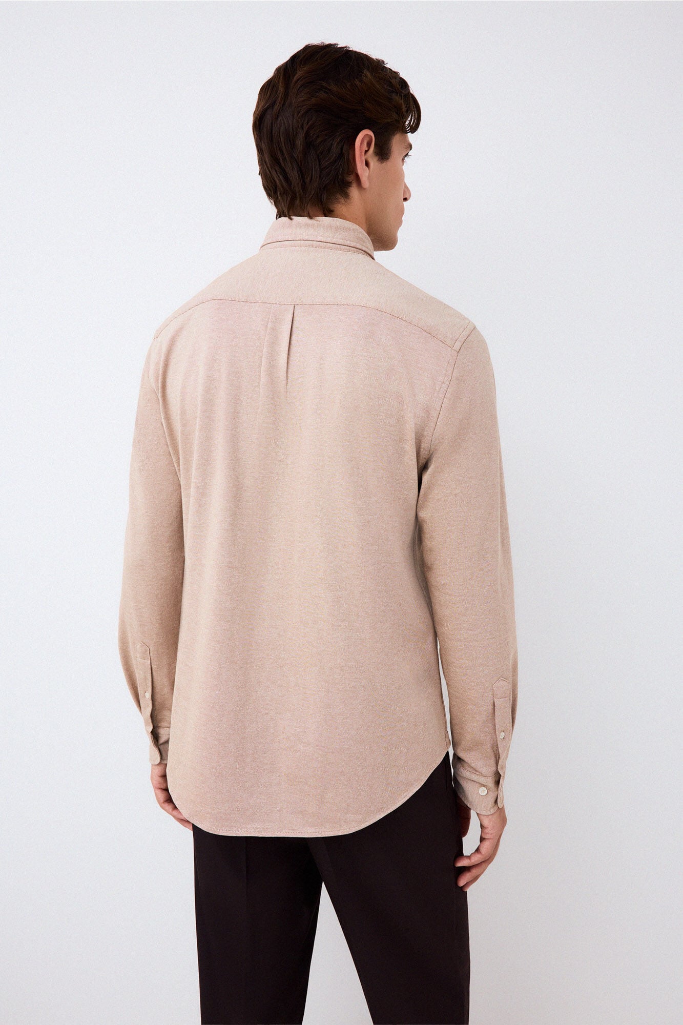 Pedro del Hierro Plain jersey-knit shirt Beige