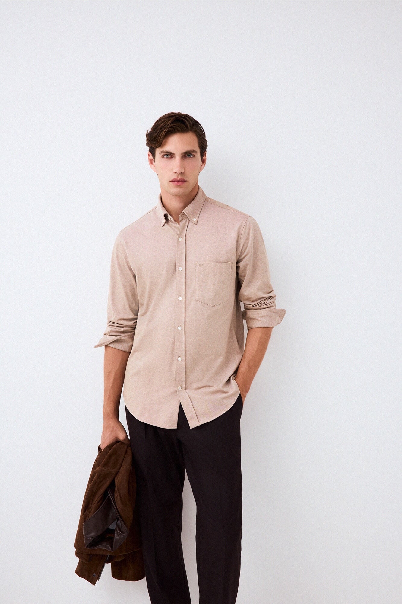 Pedro del Hierro Plain jersey-knit shirt
