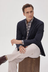 Pedro del Hierro Checked Tencel Modal shirt Grey