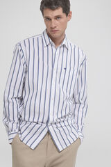 Pedro del Hierro Denim shirt with striped Blue