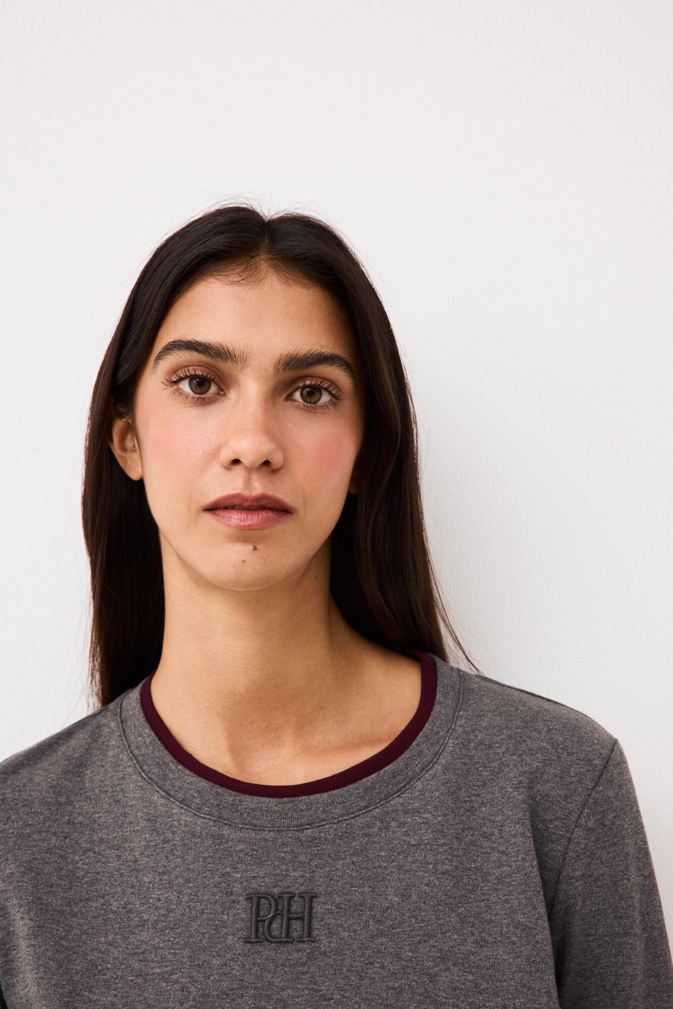 Pedro del Hierro Two-tone double neck T-shirt