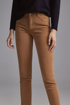 Pedro del Hierro Push-up corduroy trousers Beige