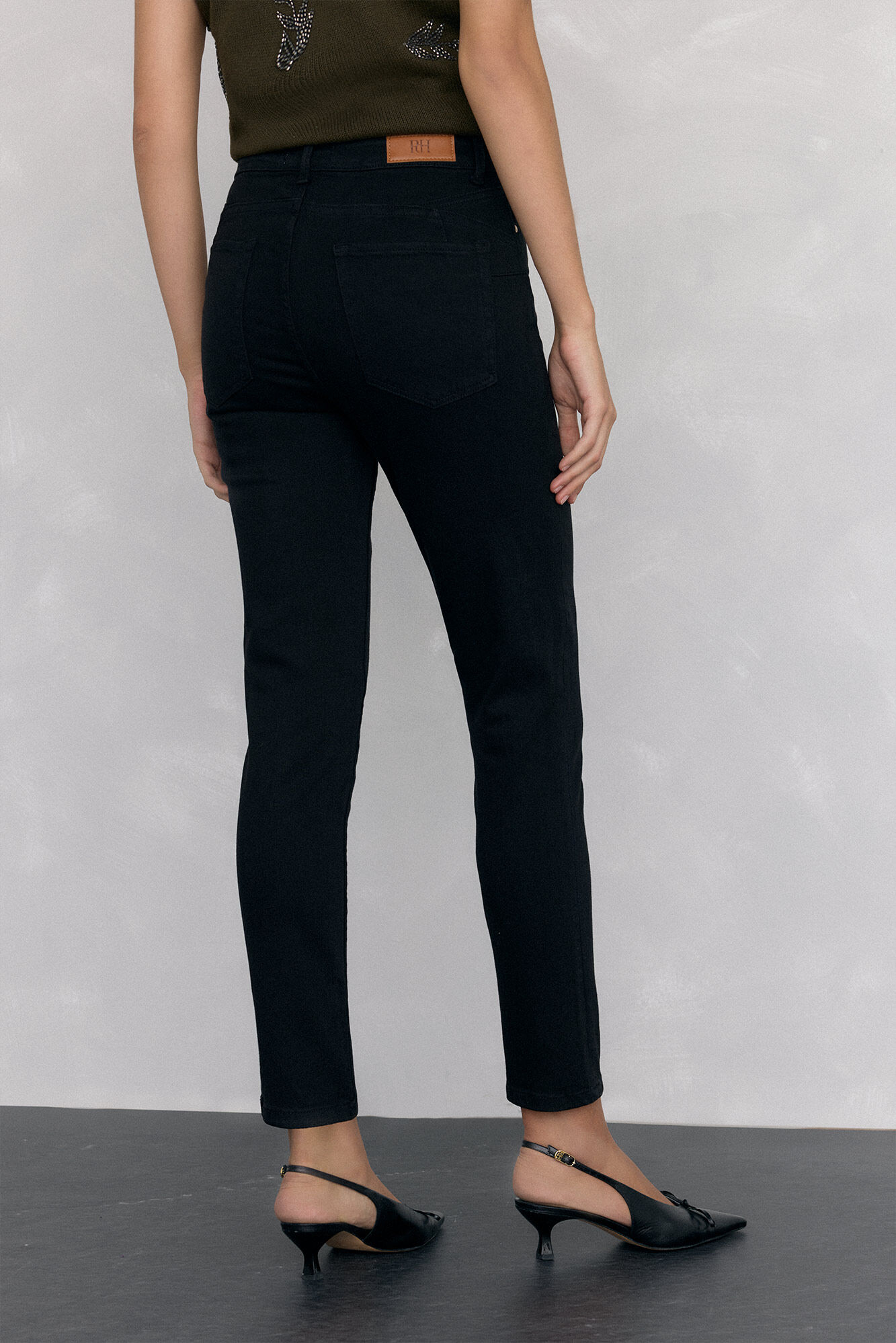 Pedro del Hierro empurrar jeans Preto