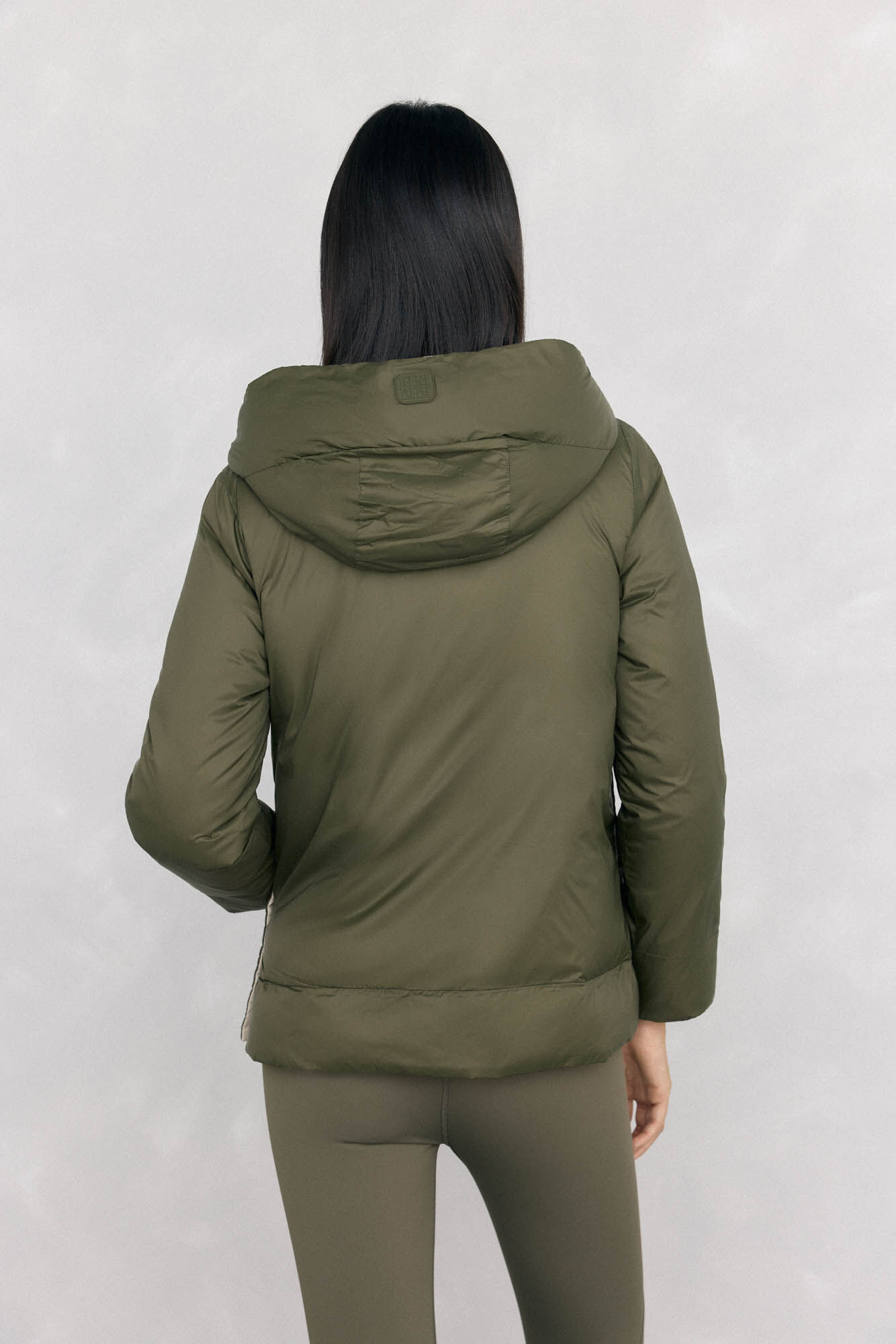 Pedro del Hierro Reversible hooded parka Green