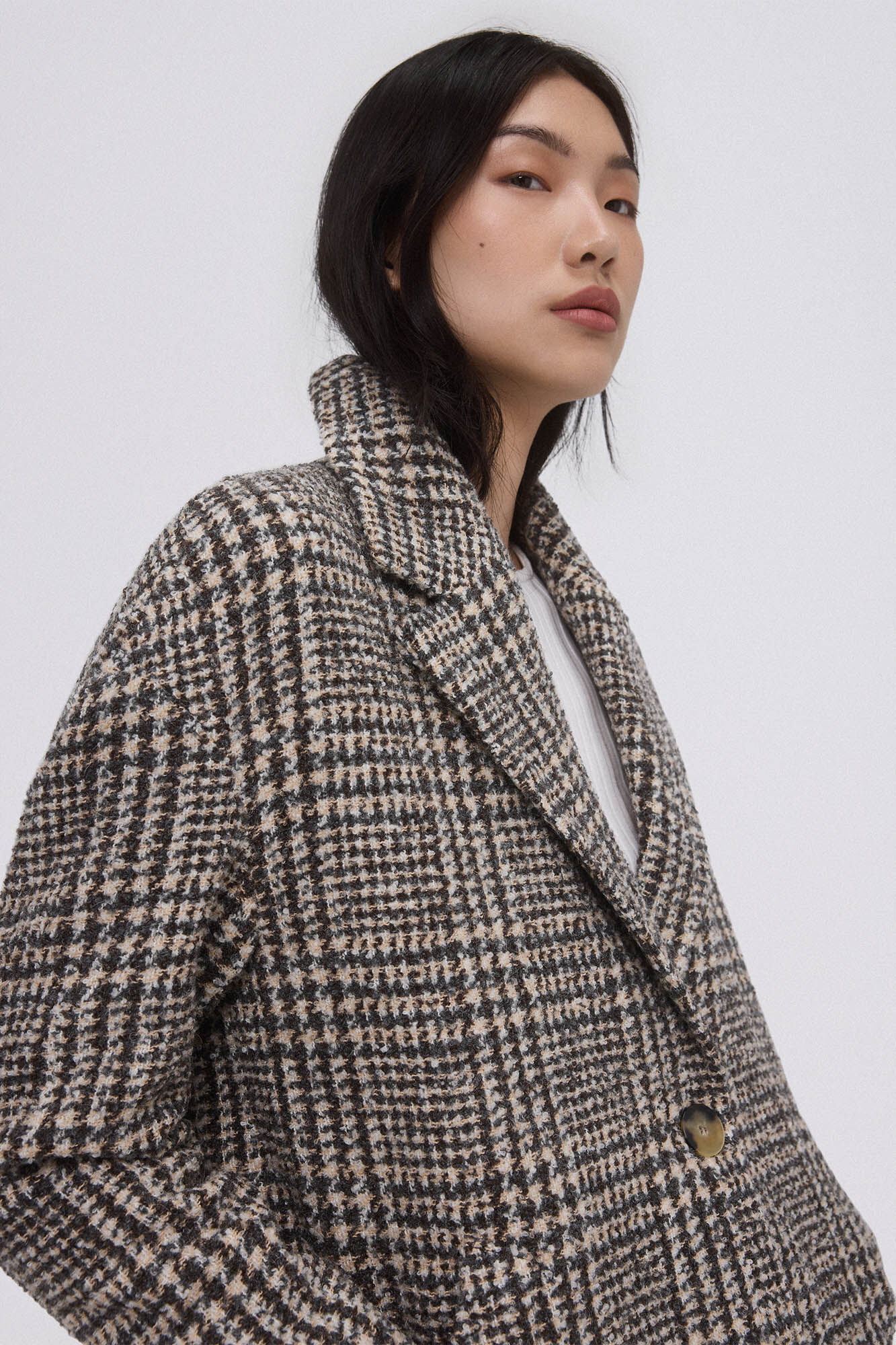 Pedro del Hierro Sobretudo xadrez Beige