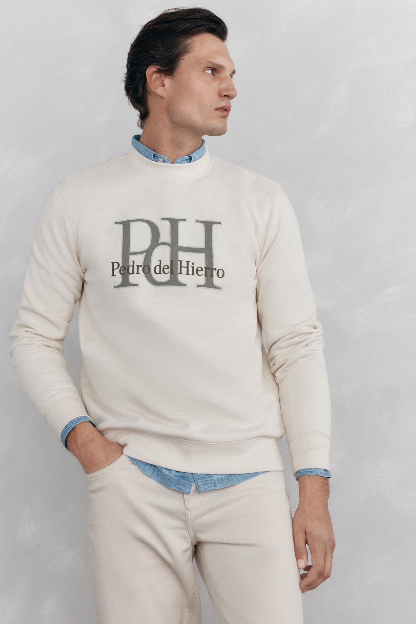 Pedro del Hierro Sweatshirt logo crew neck