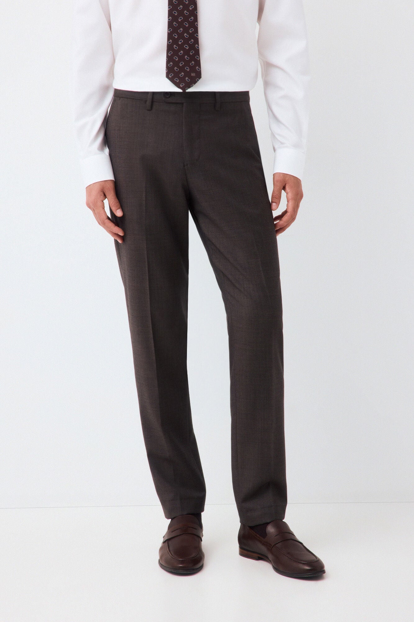 Pedro del Hierro Tailored high-waisted serge trousers