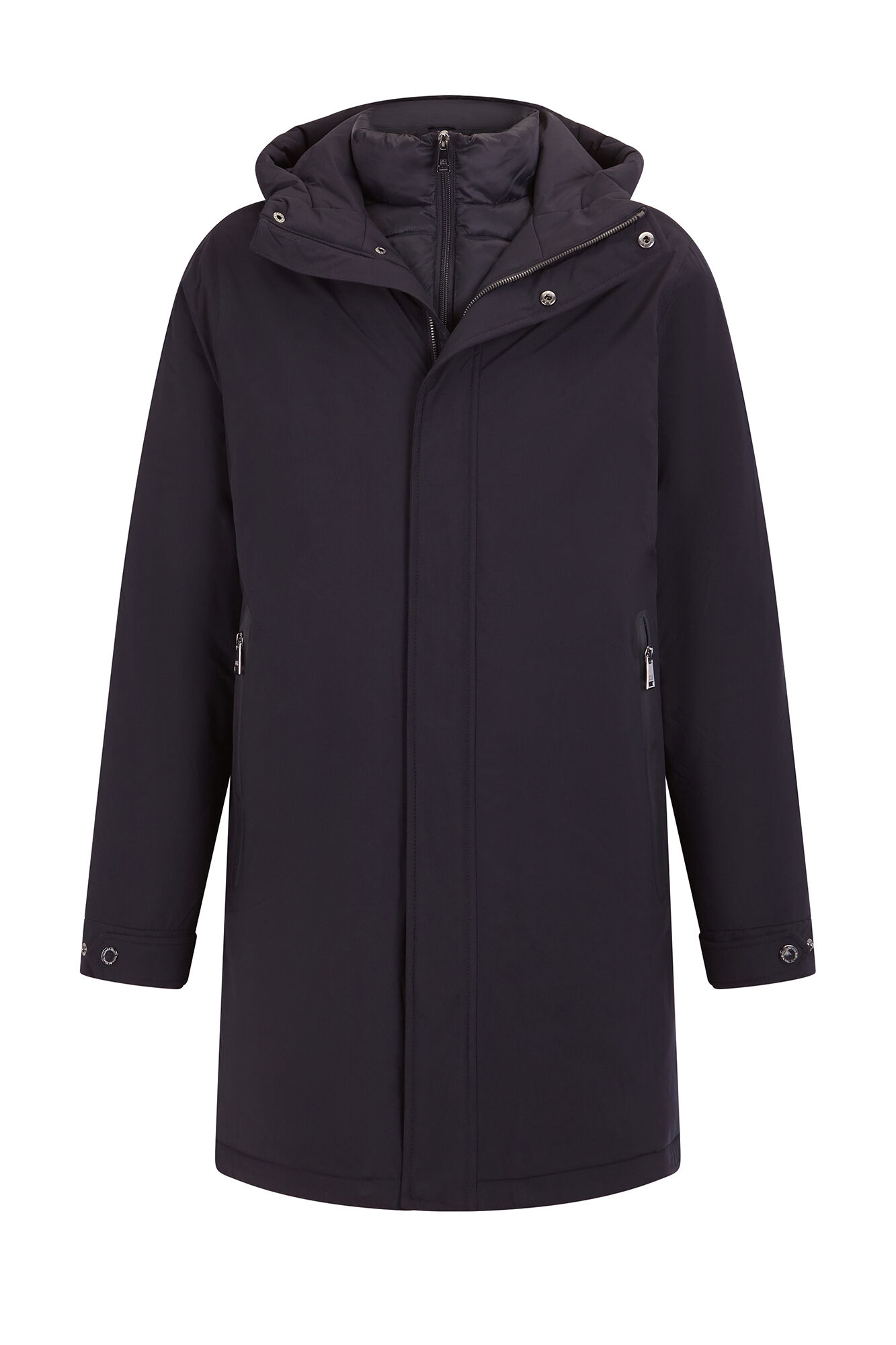 Pedro del Hierro Short hooded parka Blue