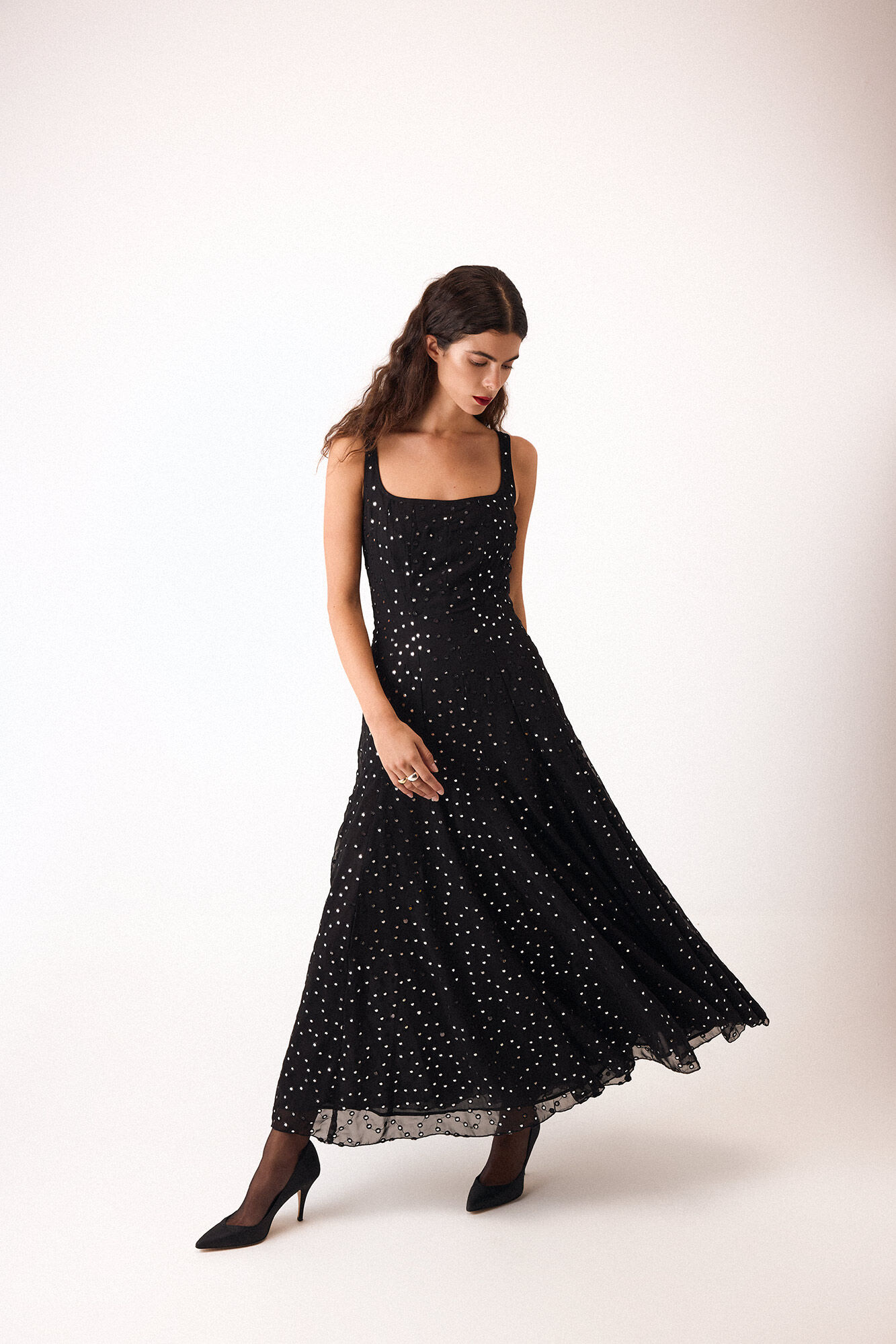 Pedro del Hierro Long mirrored dress Black