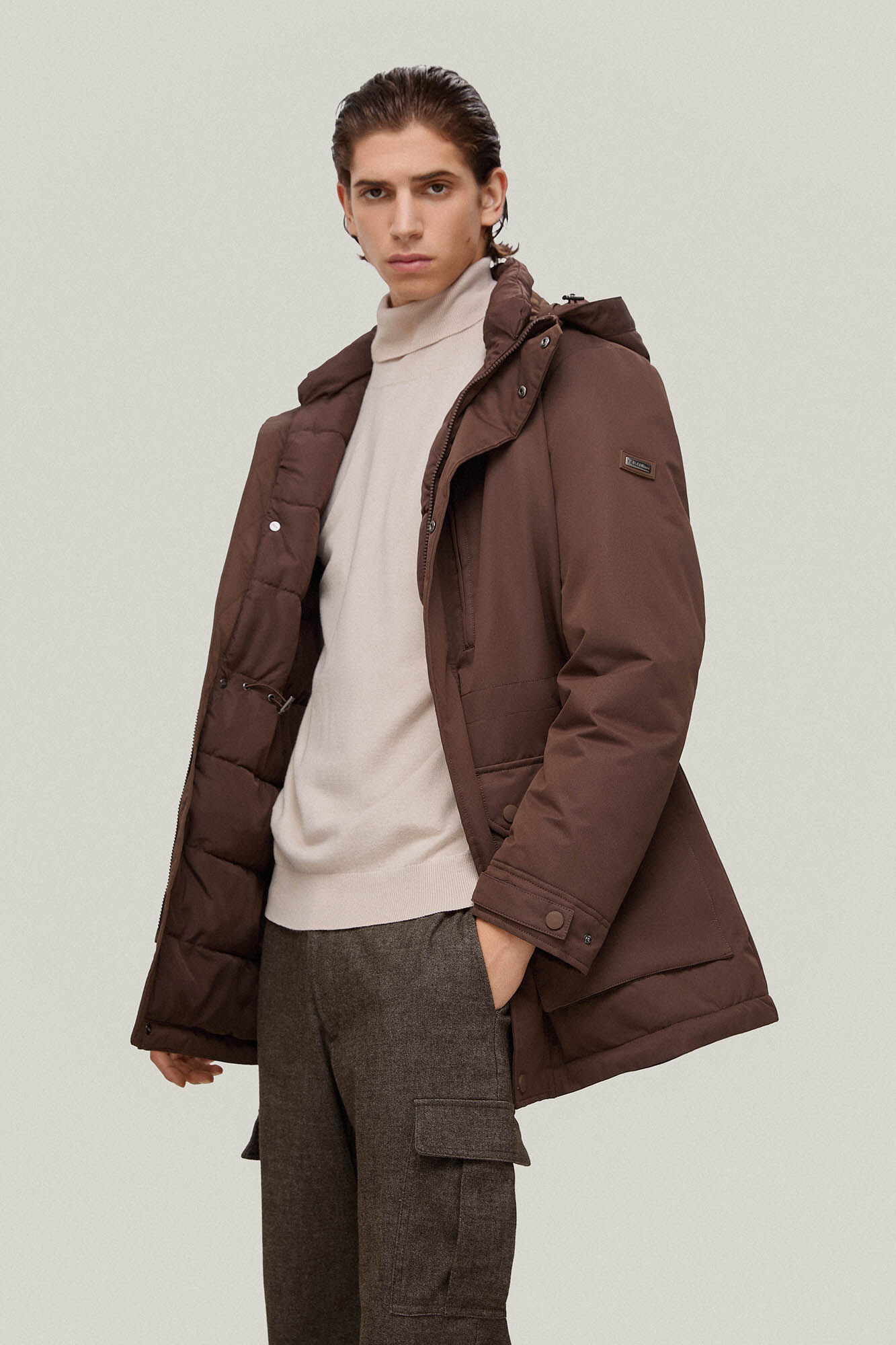 Pedro del Hierro Parka larga Marrom