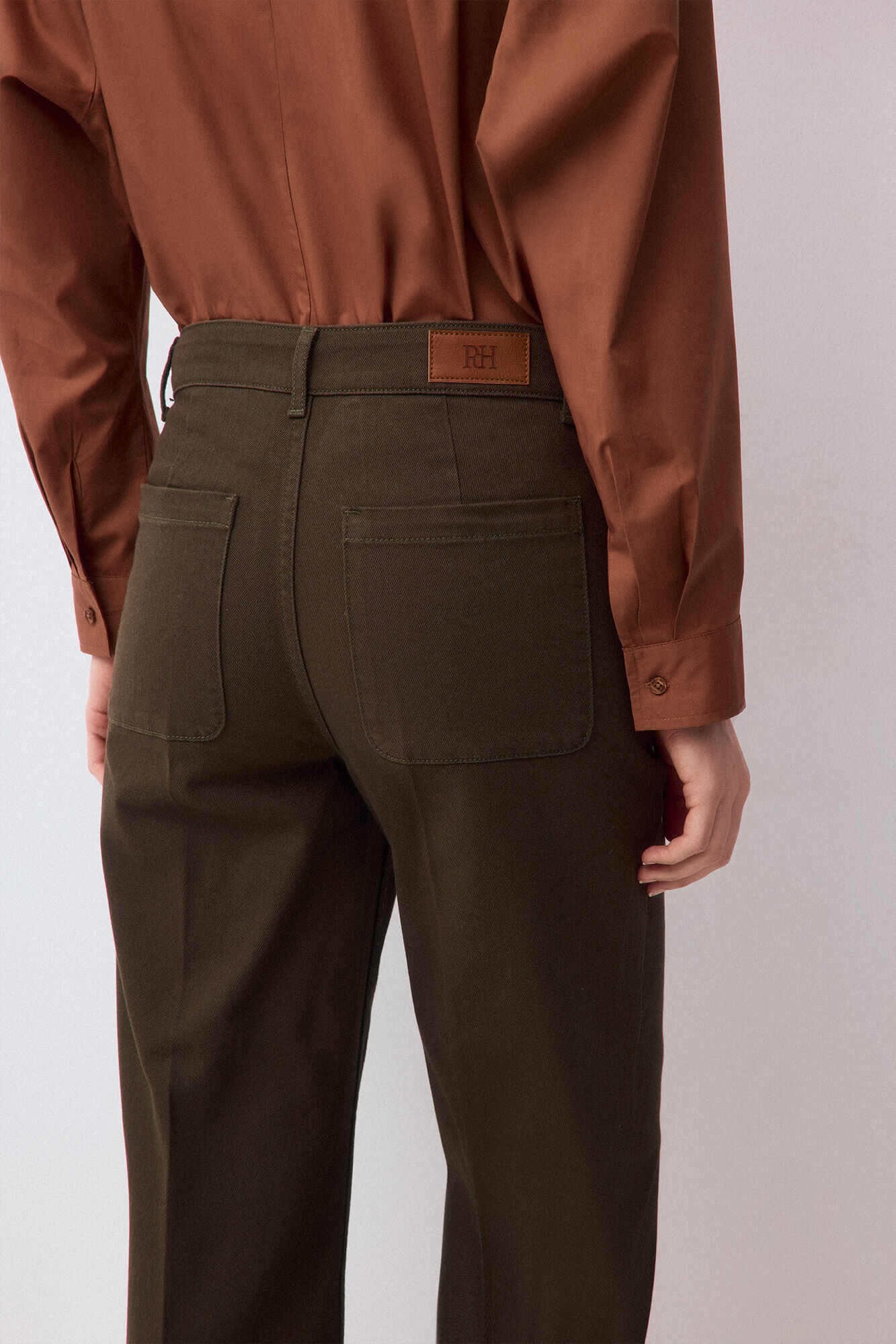 Pedro del Hierro Capri wide leg jeans Green