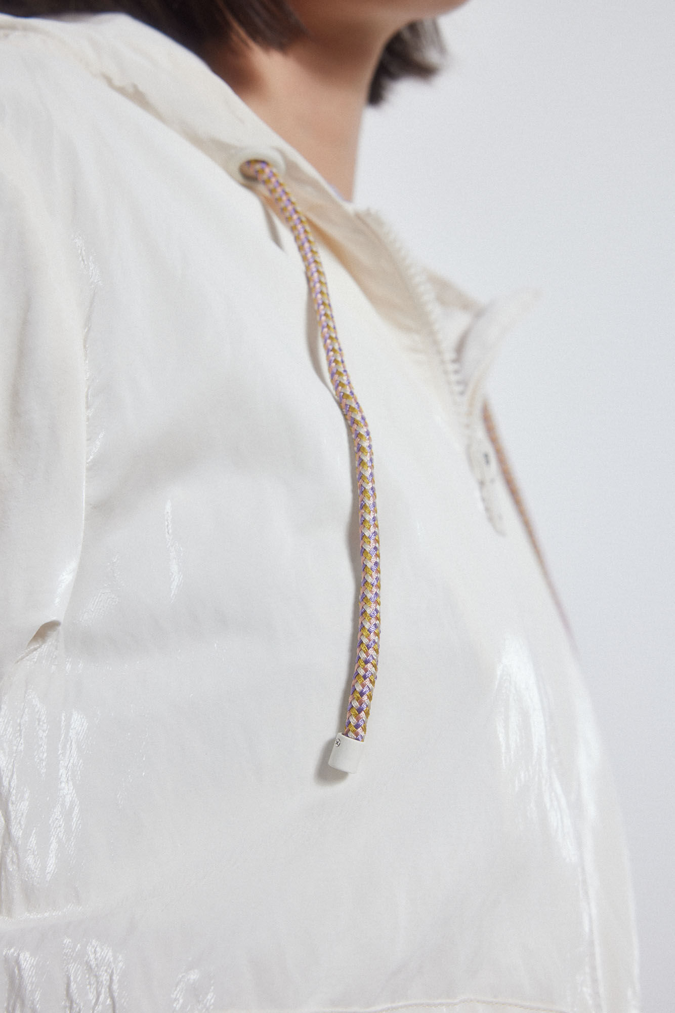 Pedro del Hierro Long hooded parka Ecru