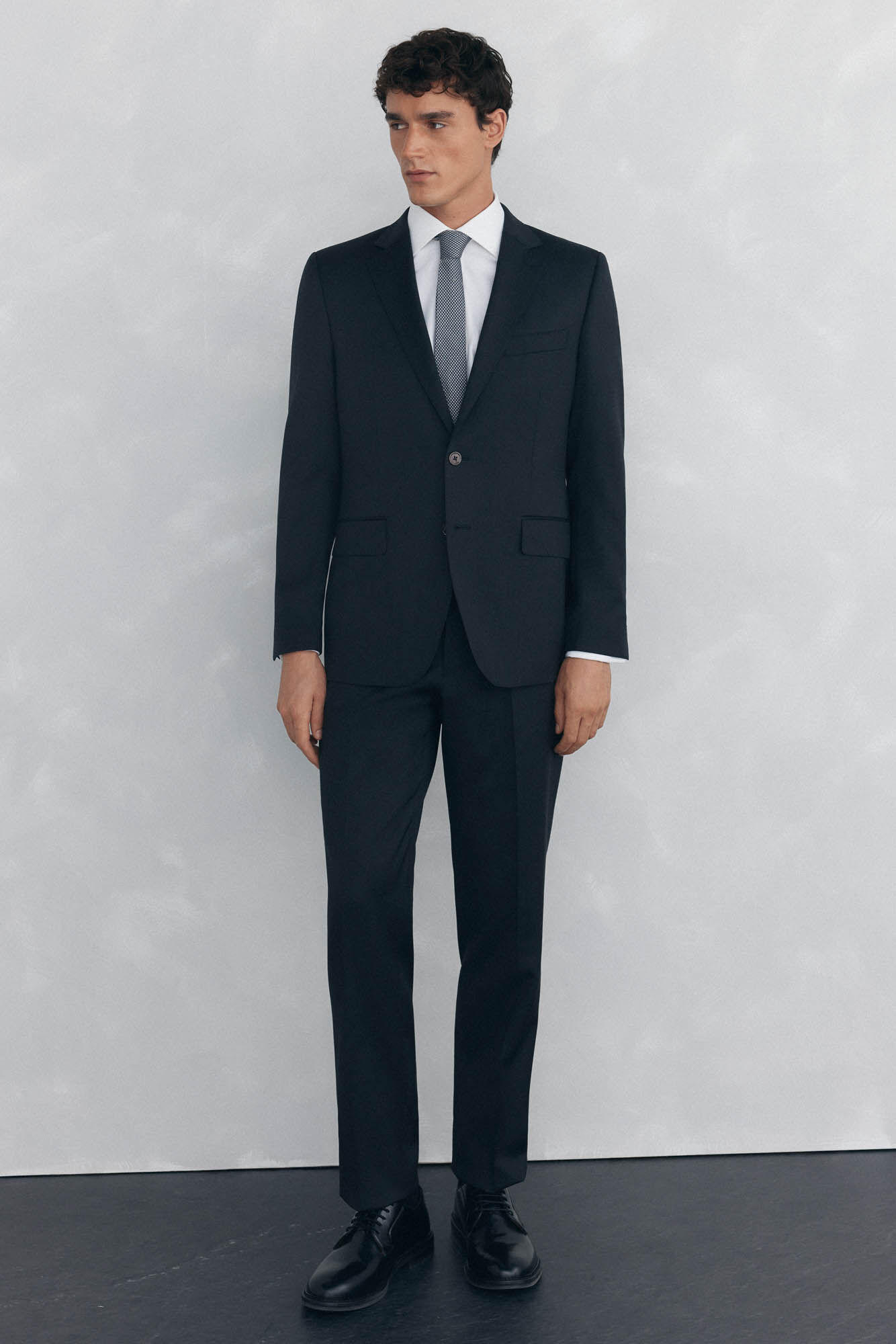 Pedro del Hierro Smooth tailored bi-stretch blazer Grey