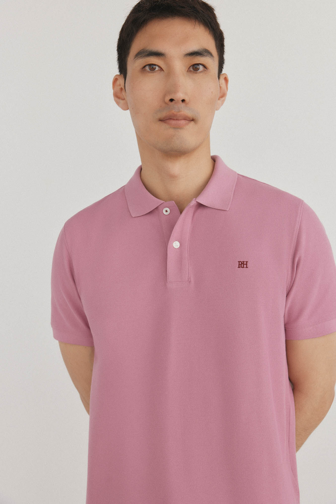 Pedro del Hierro Basic regular piqu&eacute; polo shirt Pink