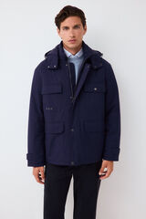 Pedro del Hierro Four-pocket field jacket Blue