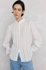 Pedro del Hierro Chiffon blouse with lace White